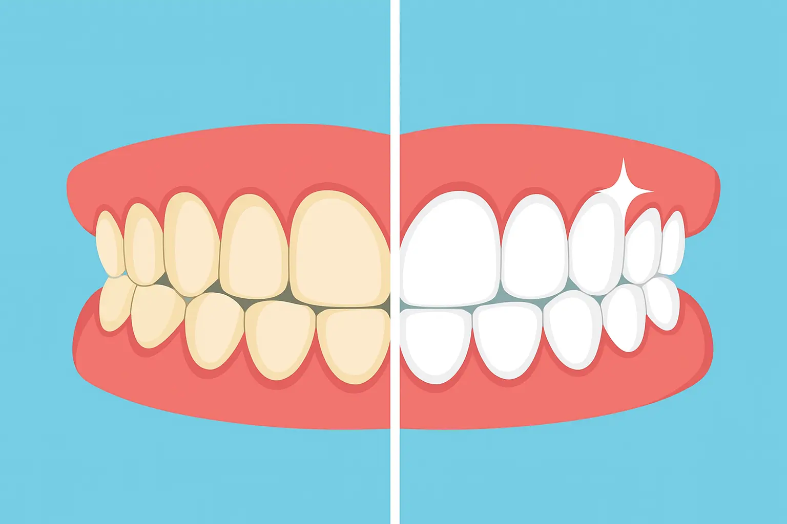 الفرق بين تبييض وتنظيف الأسنان - عيادة دنتكس