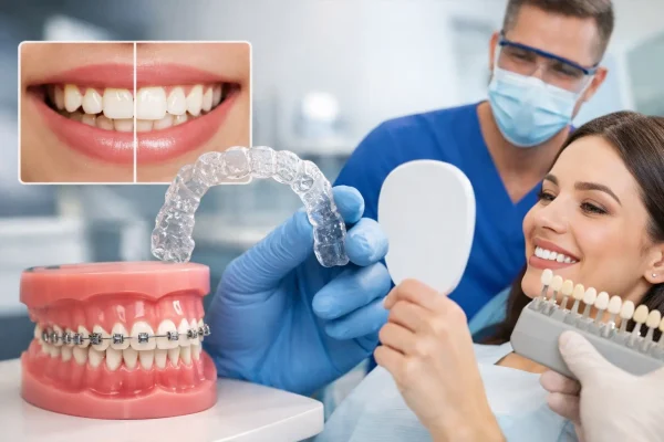 صور تقويم اسنان قبل وبعد في عيادة دنتكس