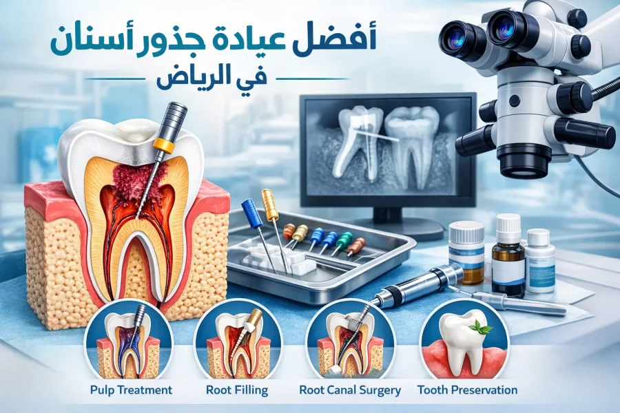 أفضل عيادة جذور الأسنان في الرياض – دنتكس لعلاج عصب الأسنان