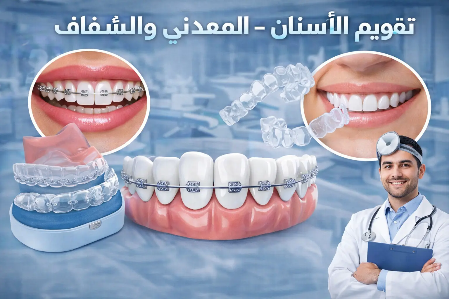 الفرق بين التقويم الشفاف والتقويم المعدني - دنتكس