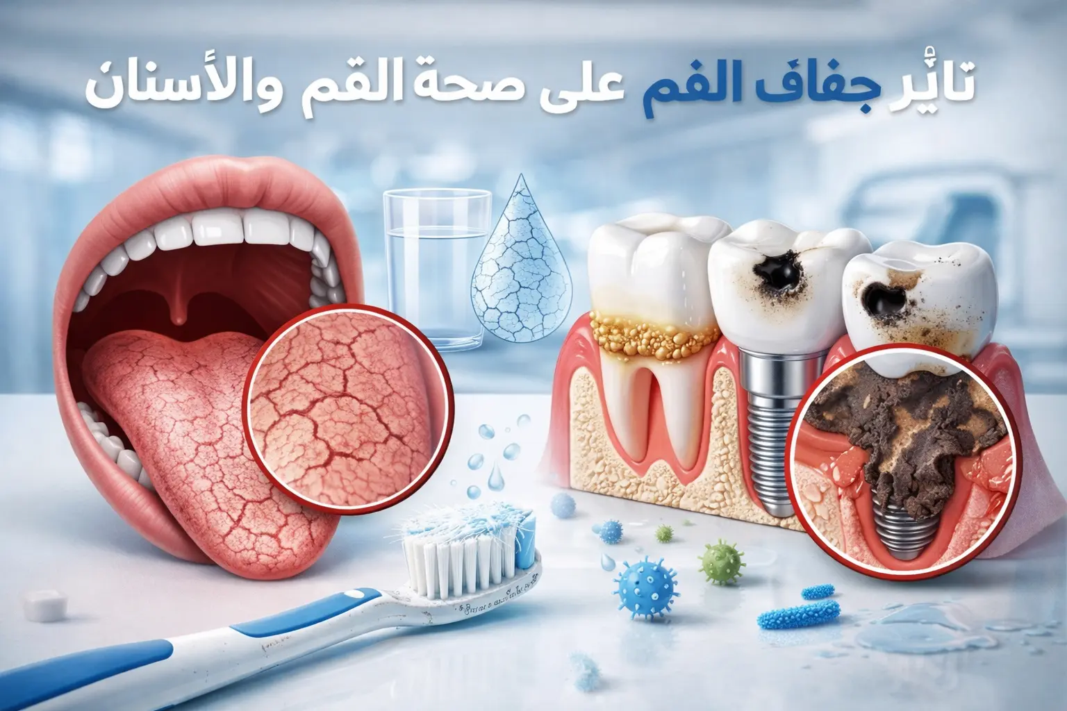 متى يكون جفاف الحلق خطير؟ علاج جفاف الفم عند النساء - دنتكس