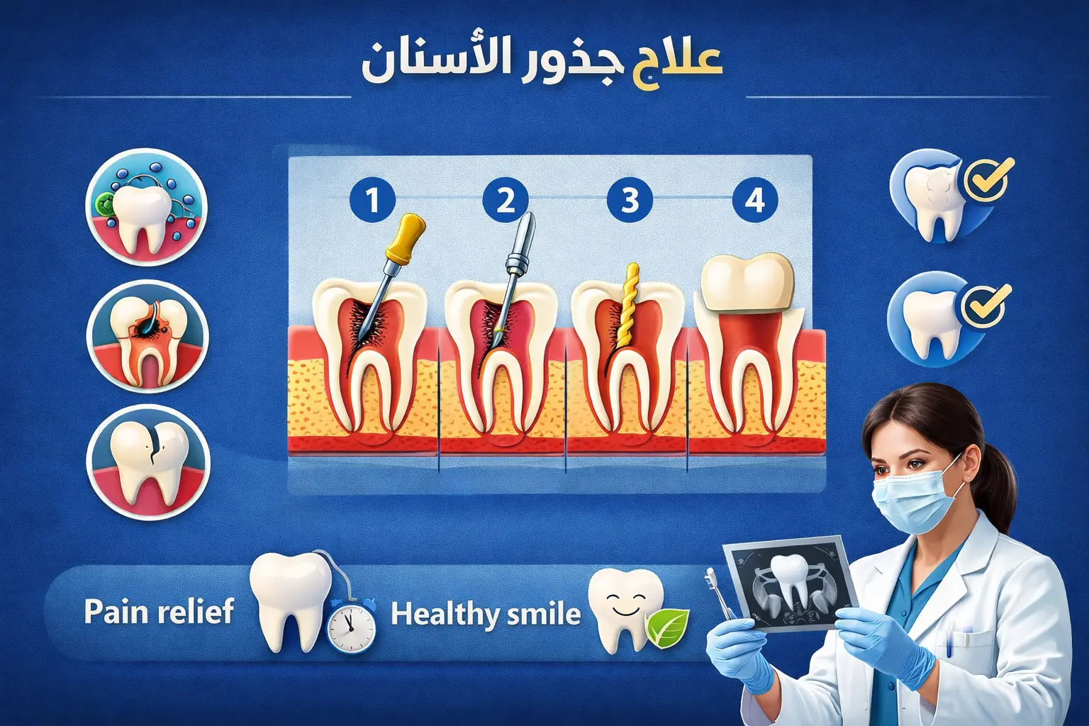 أفضل طرق علاج جذور الأسنان في السعودية - دنتكس