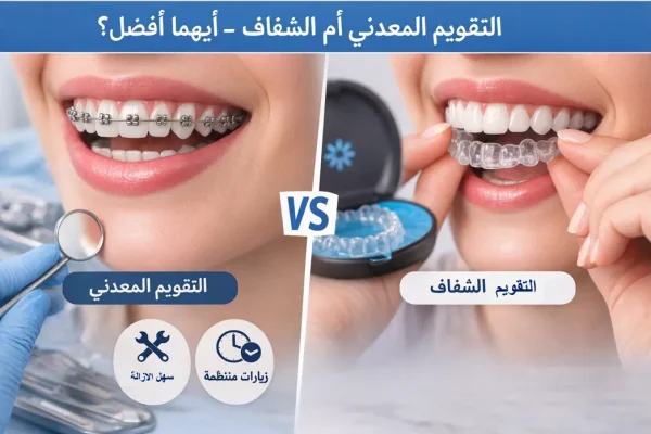 التقويم المعدني مقابل الشفاف – أيهما أفضل؟ - دنتكس