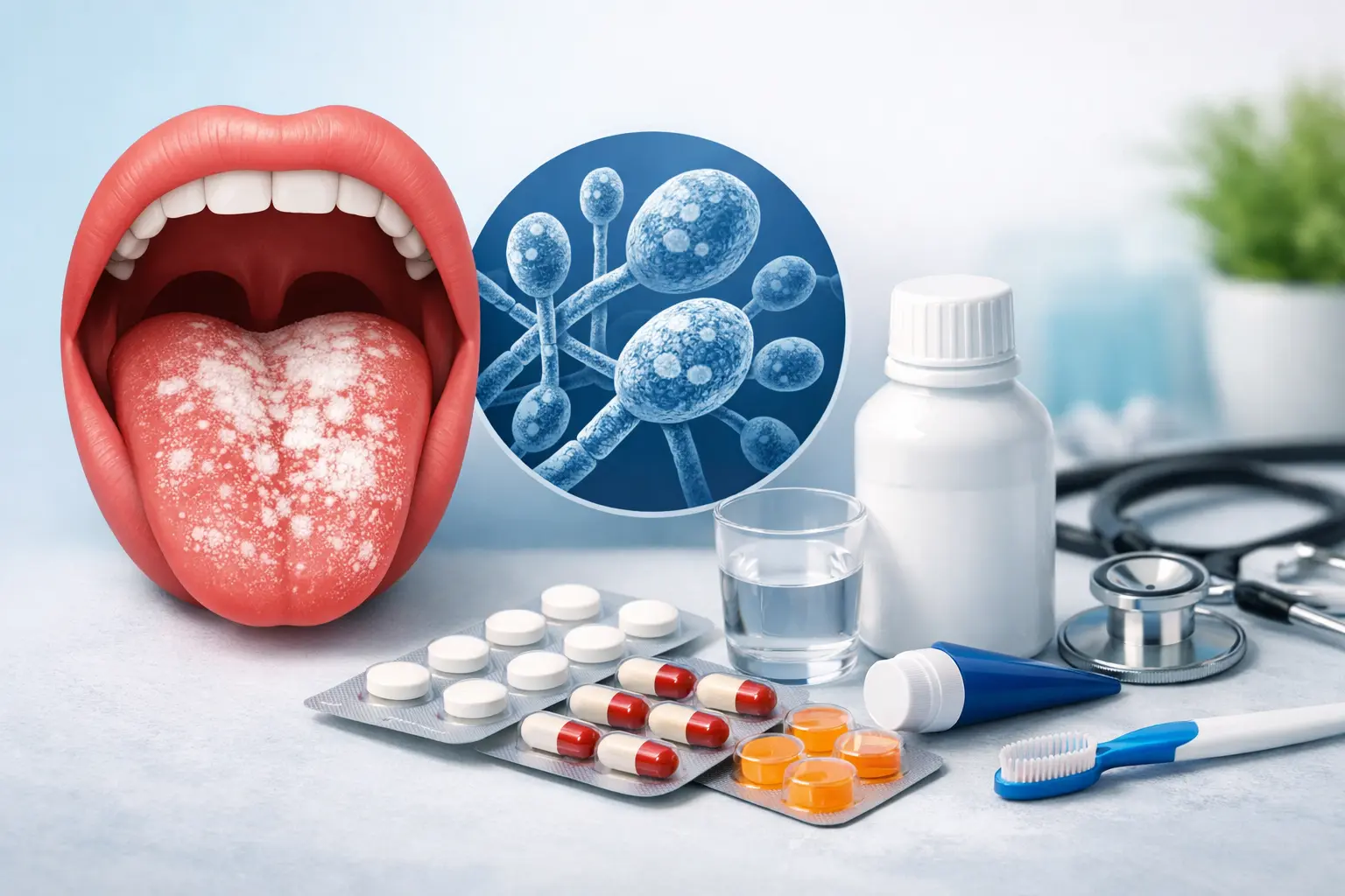 علاج فطريات الفم بسرعة وأمان متى يجب زيارة الطبيب؟ - دنتكس